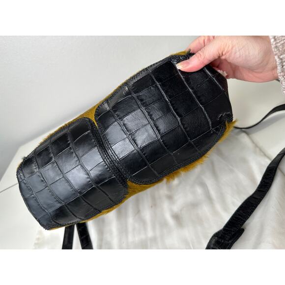 Philip Lim Pashli Crocodile Embossed Leather and Calf Hair Satchel Bag - Picture 11 of 16